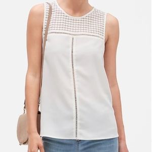 Banana Republic Lace Yoke Top